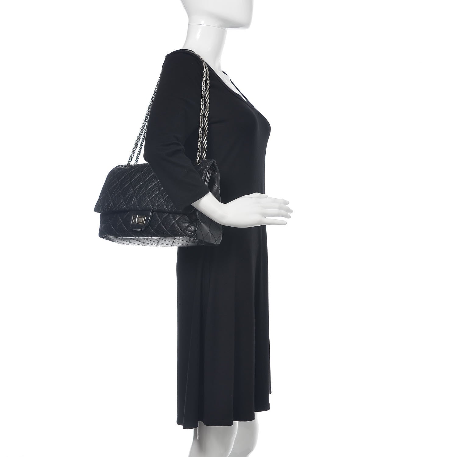 Chanel Aged Calfskin Quilted 2.55 Reissue 227 Flap Black 3 of 17