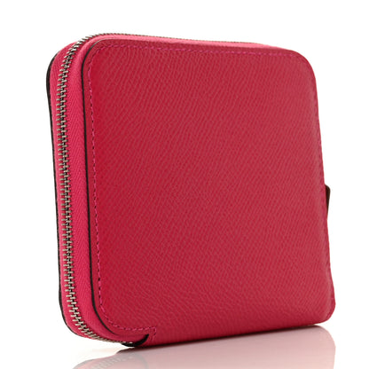 Hermes Epsom Silk'In Compact Wallet Framboise Nata 3 of 8