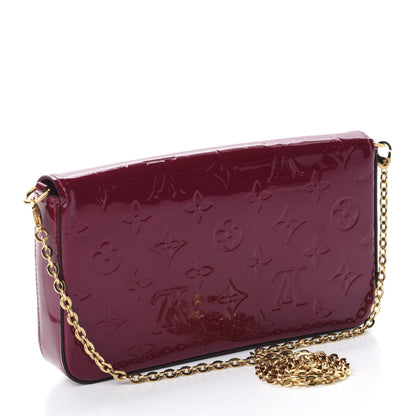 Louis Vuitton Vernis Felicie Chain Wallet Magenta 3 of 11