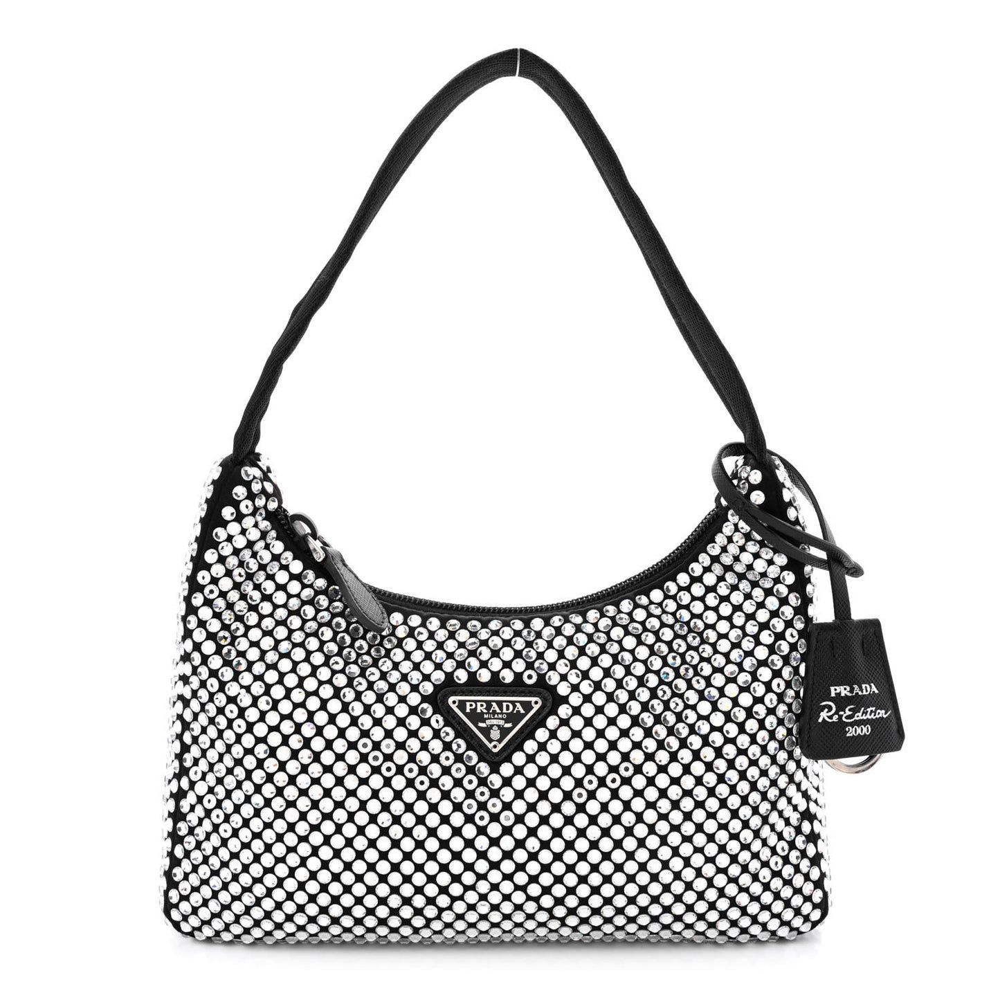 Satin Crystal Mini Re-Edition 2000 Bag Cristal