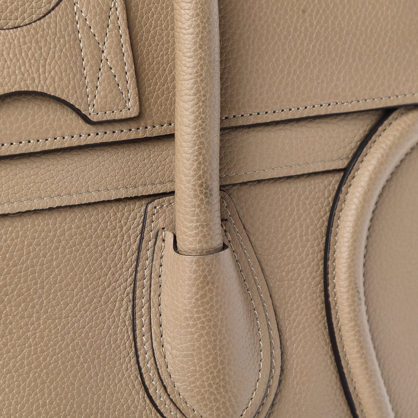 Drummed Calfskin Mini Luggage Dune