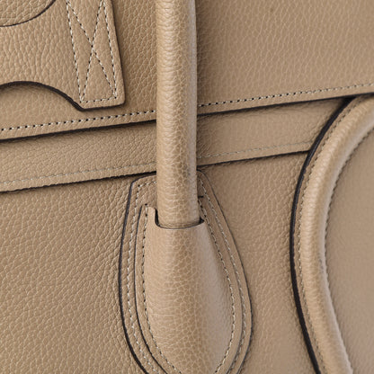 Celine Drummed Calfskin Mini Luggage Dune 12 of 14