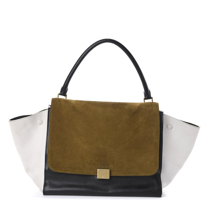 Celine Smooth Calfskin Suede Large Tri-Color Trapeze 1 of 9
