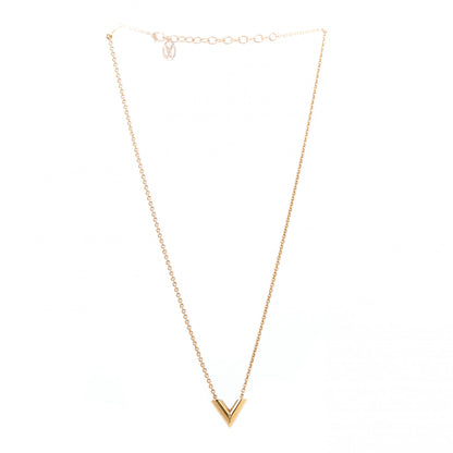 Louis Vuitton Essential V Necklace Gold 3 of 8