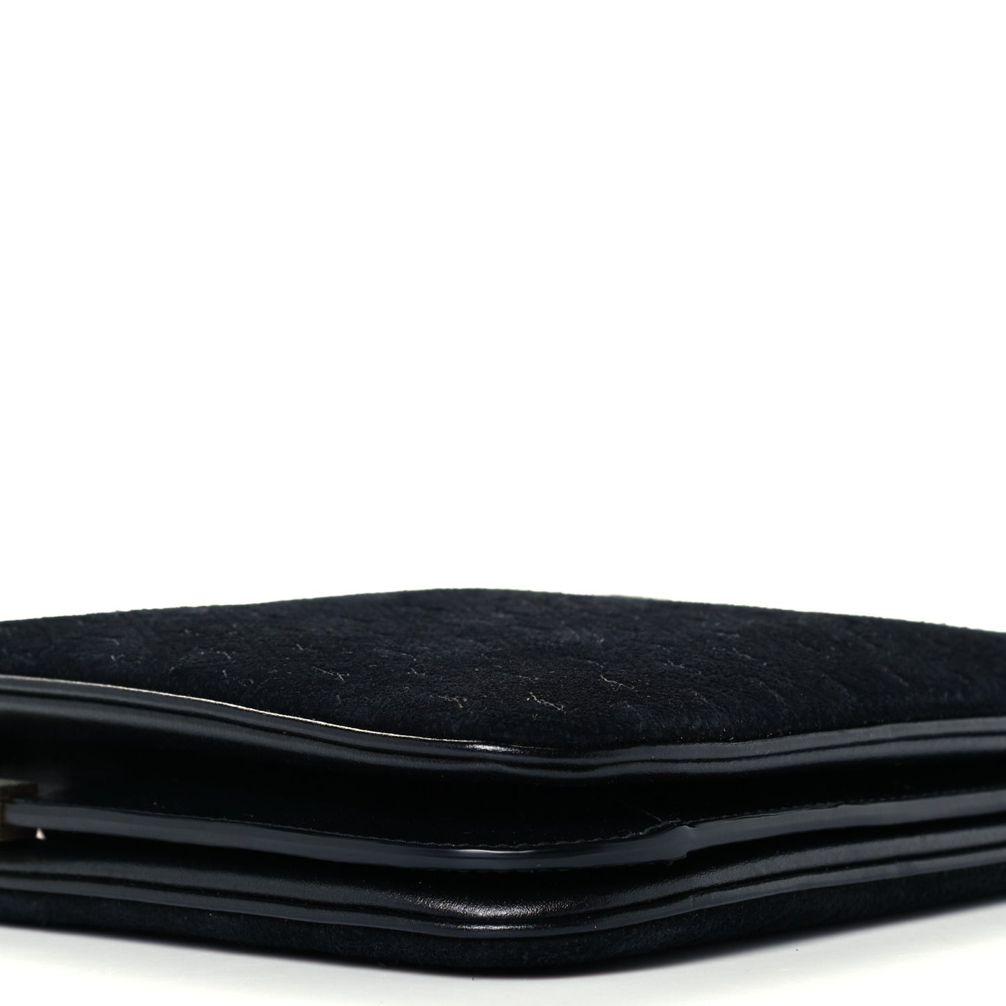 Suede All-Over Monogram Crossbody Black