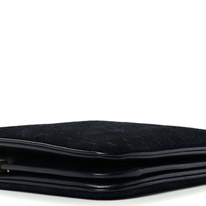 Saint Laurent Suede All-Over Monogram Crossbody Black 9 of 10