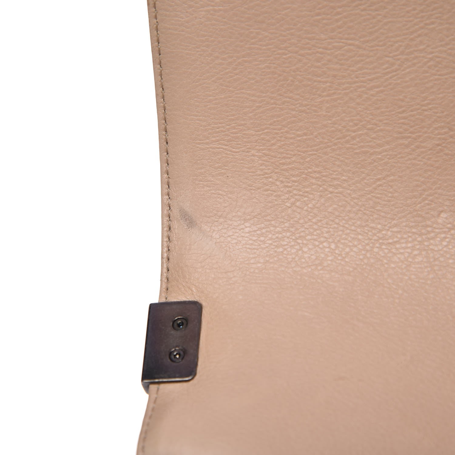 Chanel Calfskin Quilted Double Stitch New Medium Boy Flap Beige 7 of 16