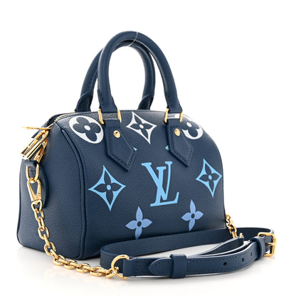 Louis Vuitton Empreinte Monogram Giant Speedy Bandouliere 20 Degrade Blue 3 of 10