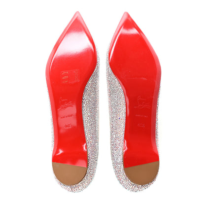 Christian Louboutin Suede Metal Pigalle Follies Strass Flats 40.5 Version Aurore Borea 5 of 10