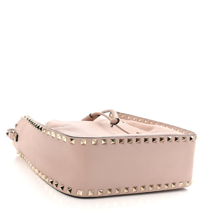 Valentino Garavani Grained Calfskin Rockstud Bucket Bag Poudre 4 of 9