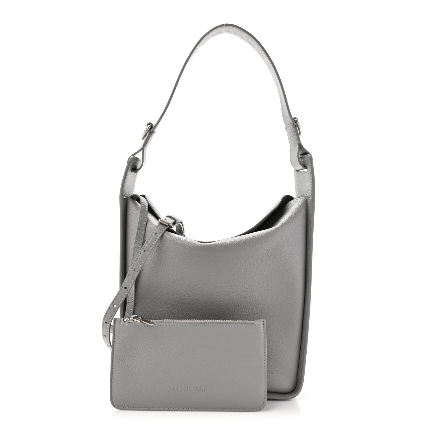 Balenciaga Calfskin Logo Embossed Small Tool 2.0 North-South Tote Balenciaga Grey 3 of 17