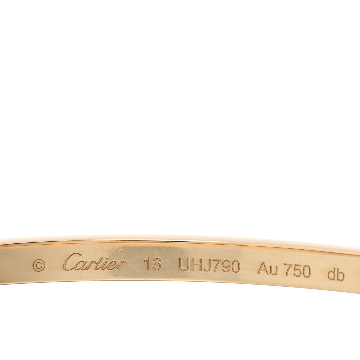 18K Yellow Gold Small LOVE Bracelet 16