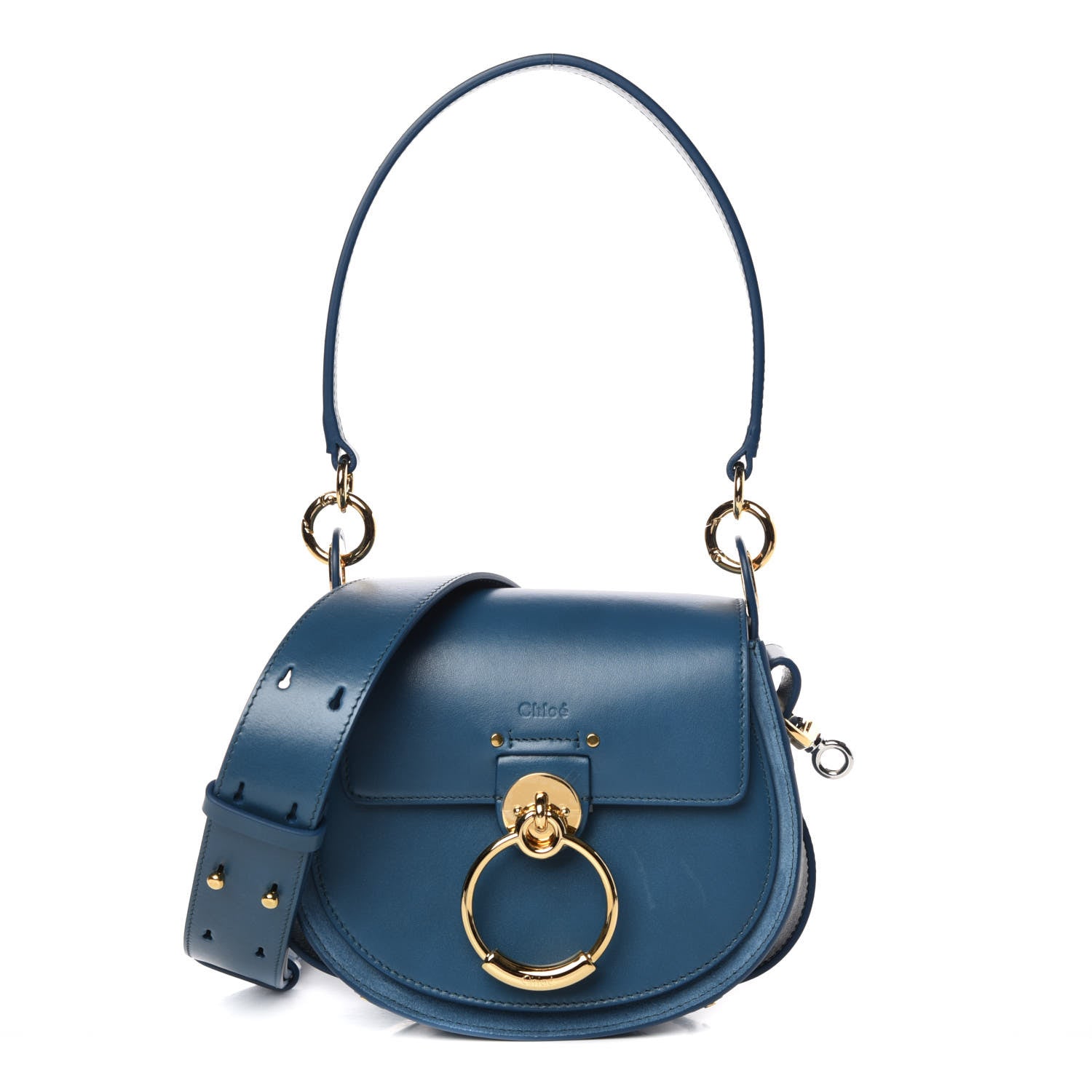 Chloe Calfskin Small Tess Bag Vinyl Blue 1 of 11