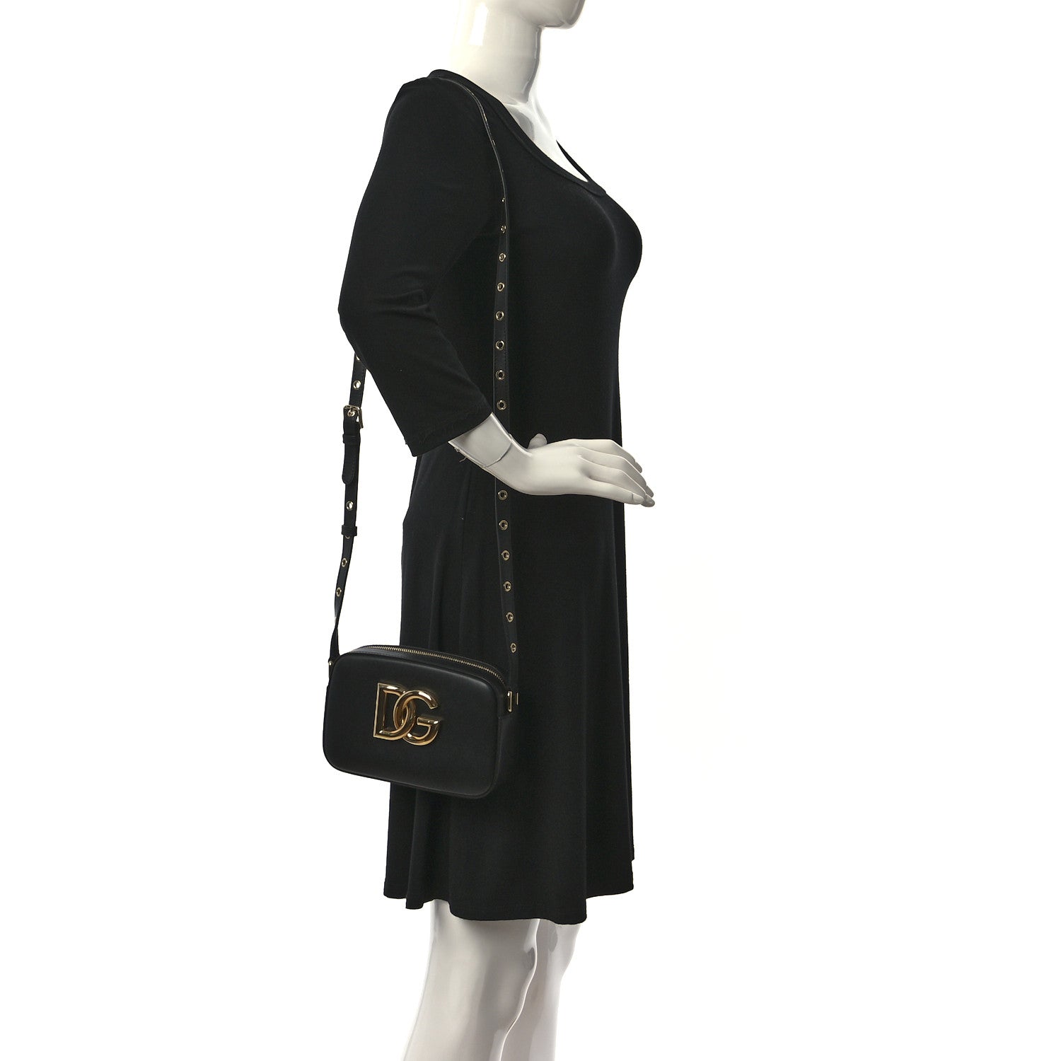 Dolce & Gabbana Calfskin 3.5 Camera Crossbody Bag Black 2 of 8