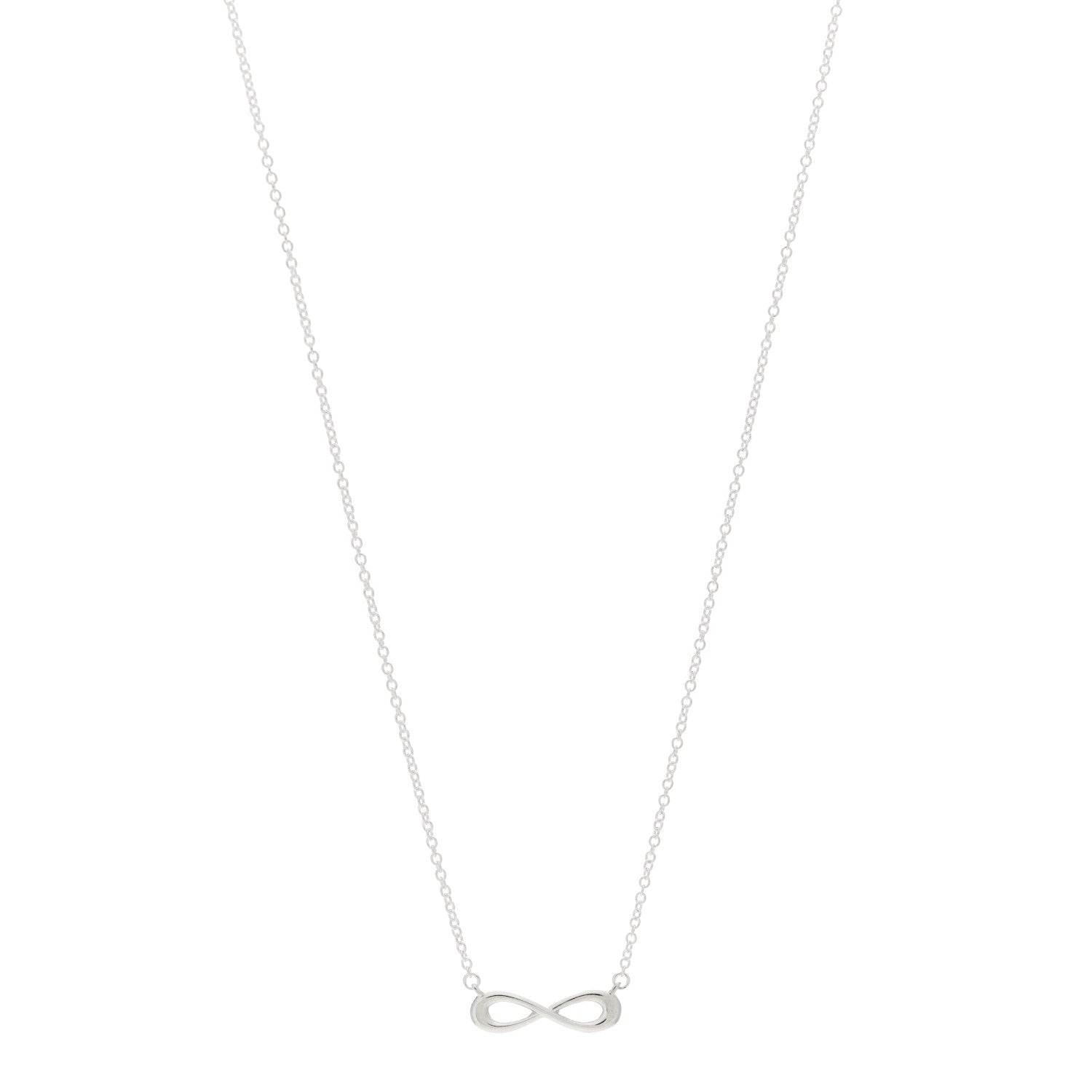Tiffany Sterling Silver Mini Infinity Pendant Necklace 1 of 5