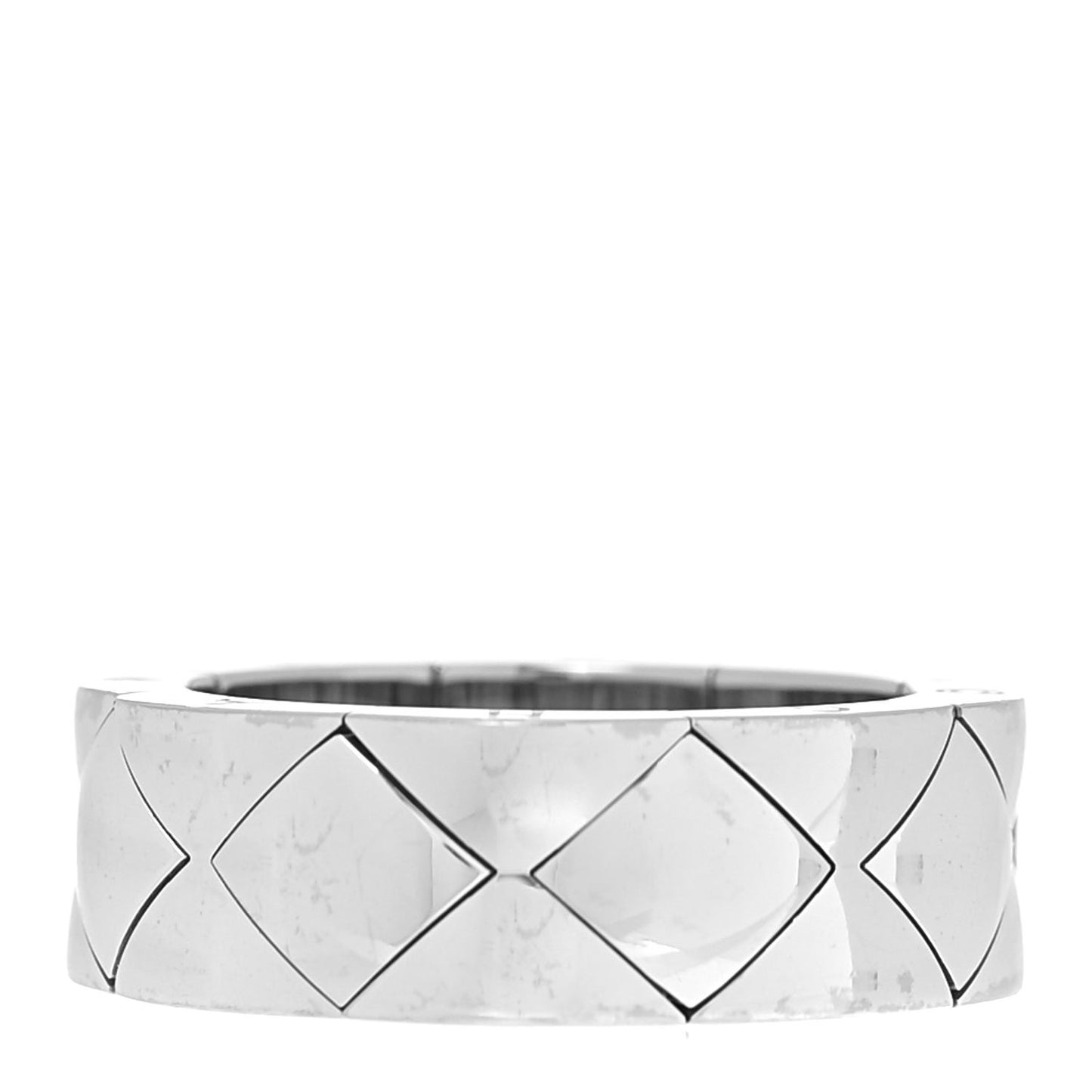 18K White Gold Matelasse Ring 51 5.75