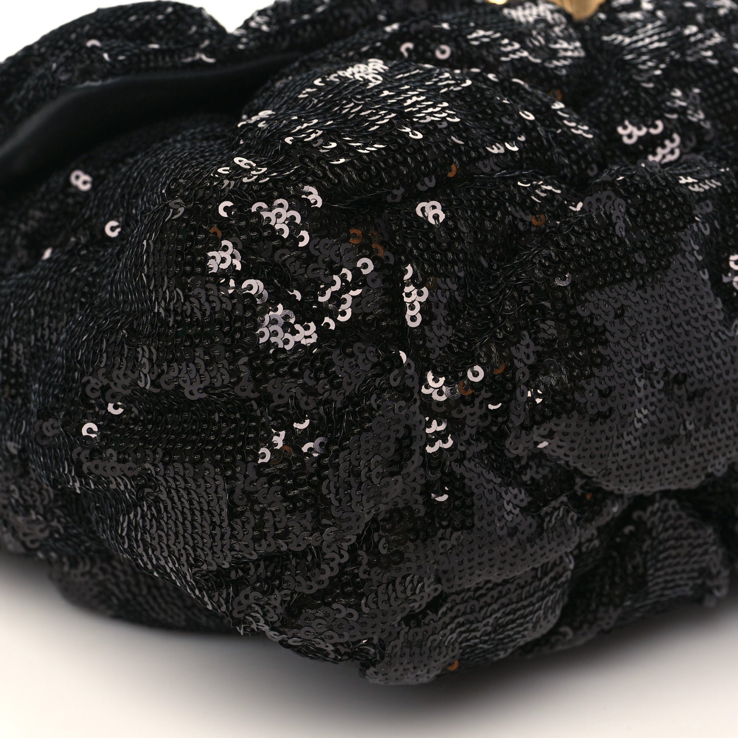Sequin Quilted Large Chanel 19 Flap Black