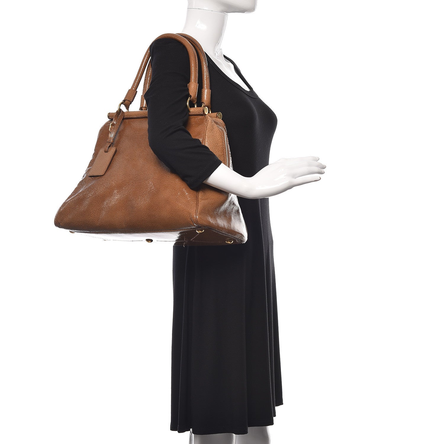 Saint Laurent Patent Medium Majorelle Brown 2 of 15