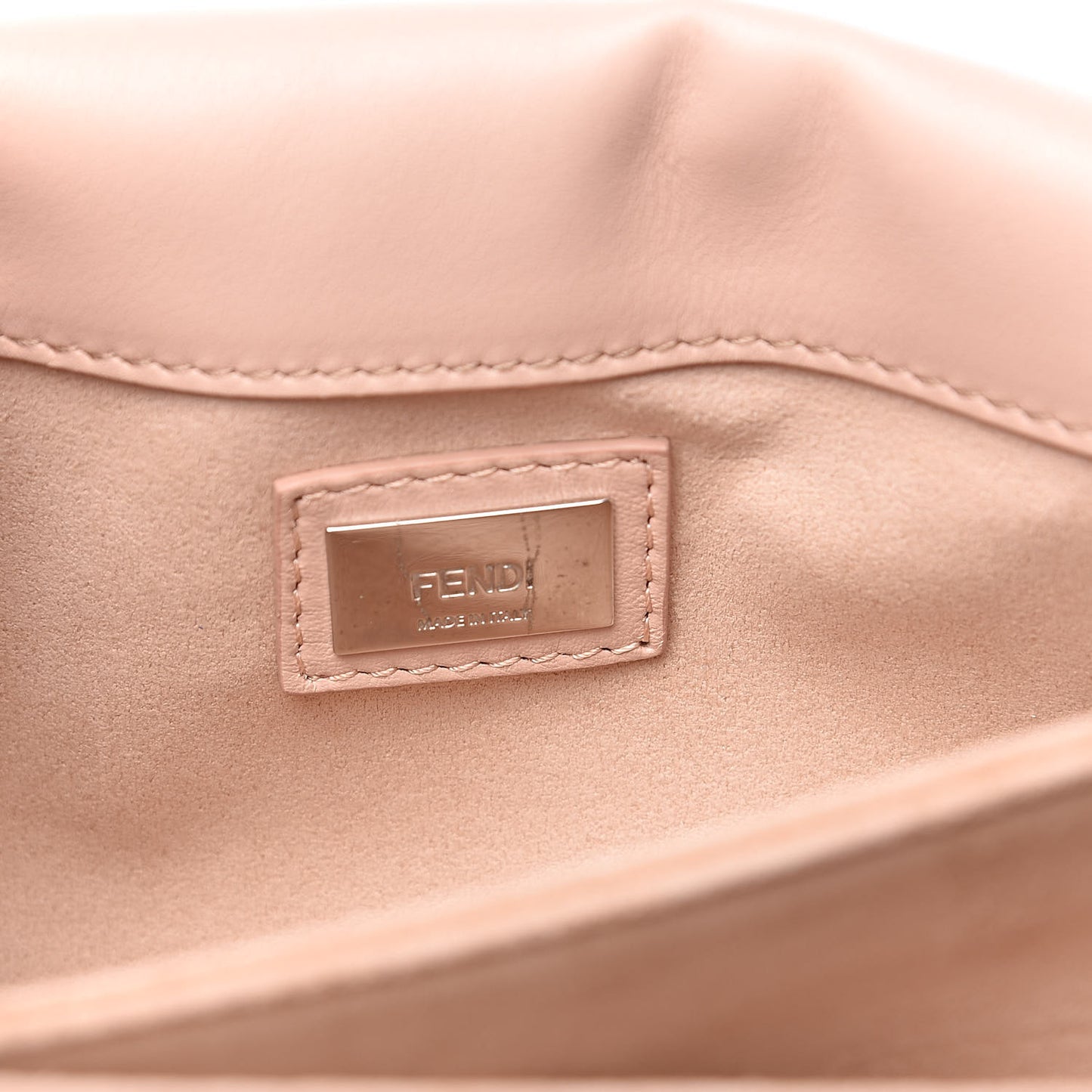 Vitello Dolce Crystal 3Baguette Shoulder Bag White Pink