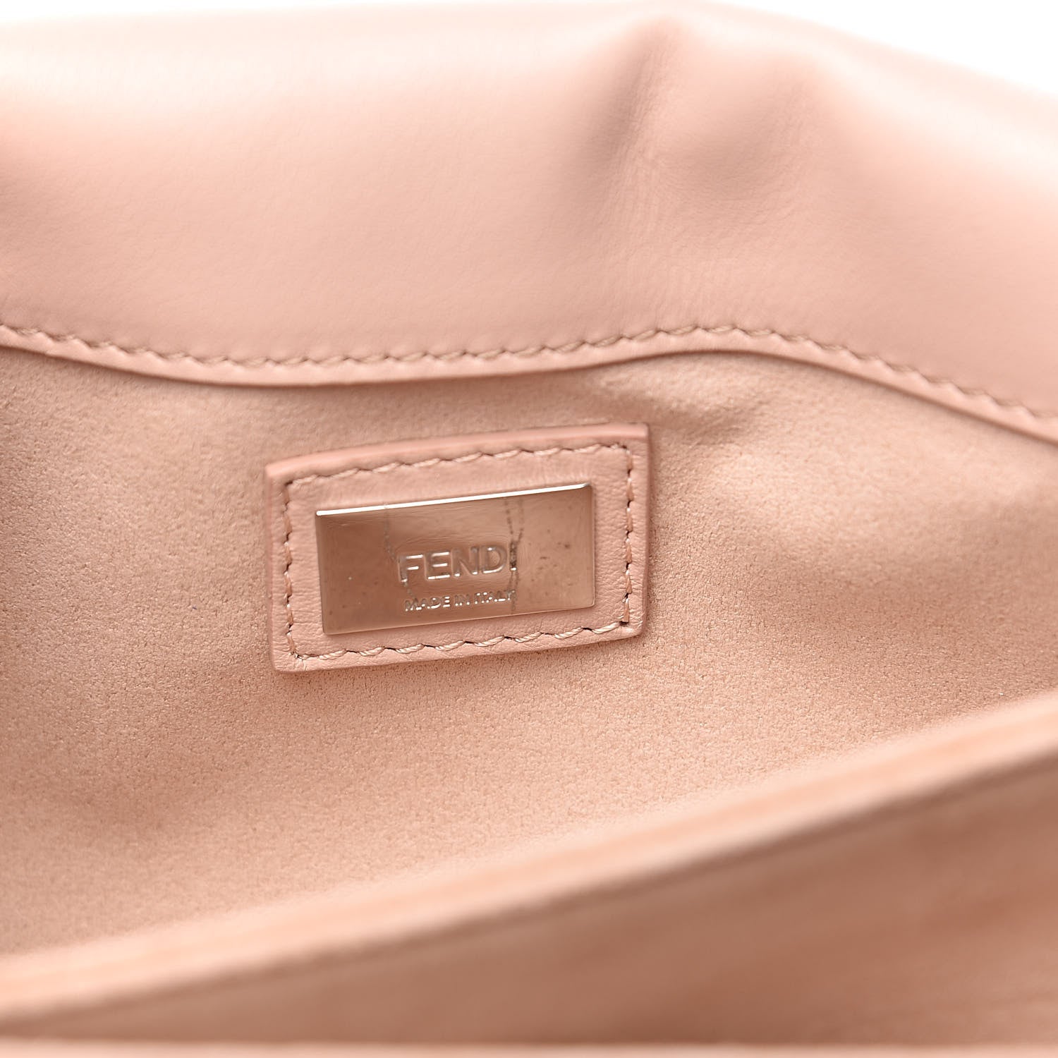 Fendi Vitello Dolce Crystal 3Baguette Shoulder Bag White Pink 6 of 12