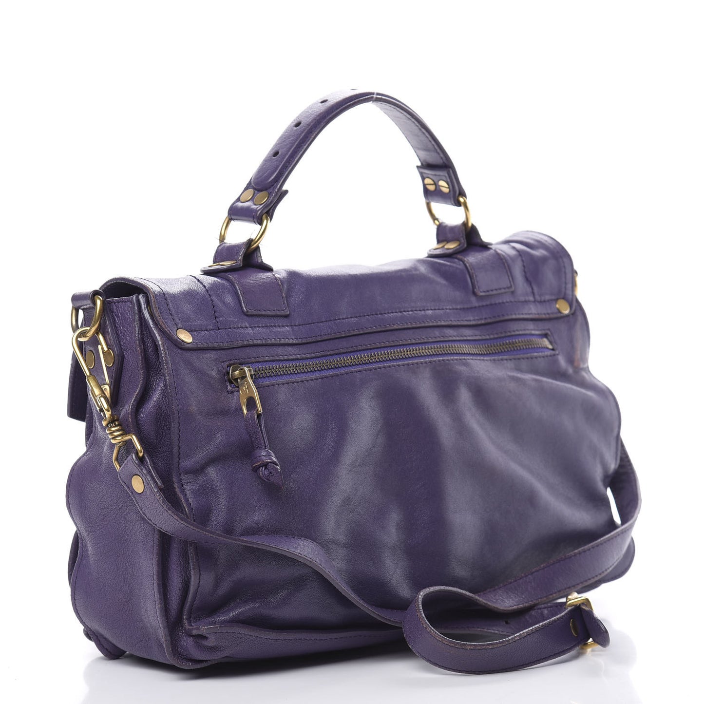 Lambskin Medium PS1 Satchel Purple Rain
