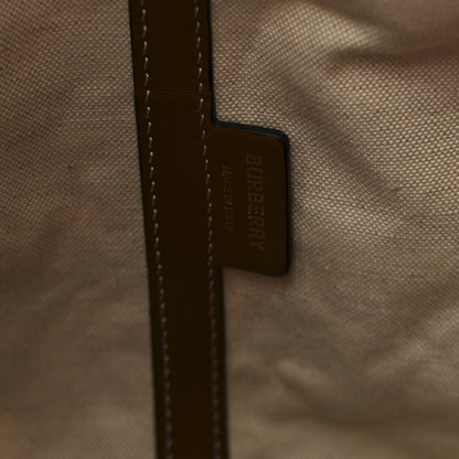 Burberry E Canvas Calfskin Monogram TB XL Beach Tote Dark Beige 7 of 11