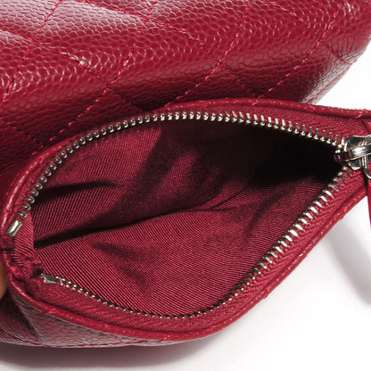 Chanel Caviar Quilted Coin Purse Dark Red 5 of 10