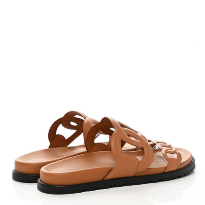 Hermes Nappa Extra Sandals 38 Naturel 4 of 9