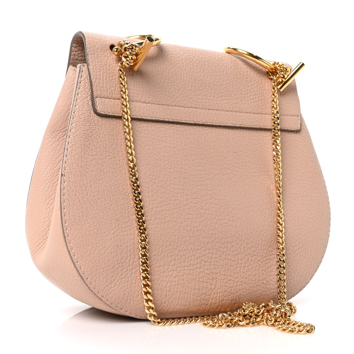 Chloe Grained Lambskin Drew Shoulder Bag Cement Pink 3 of 9