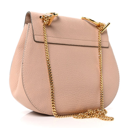 Chloe Grained Lambskin Drew Shoulder Bag Cement Pink 3 of 9