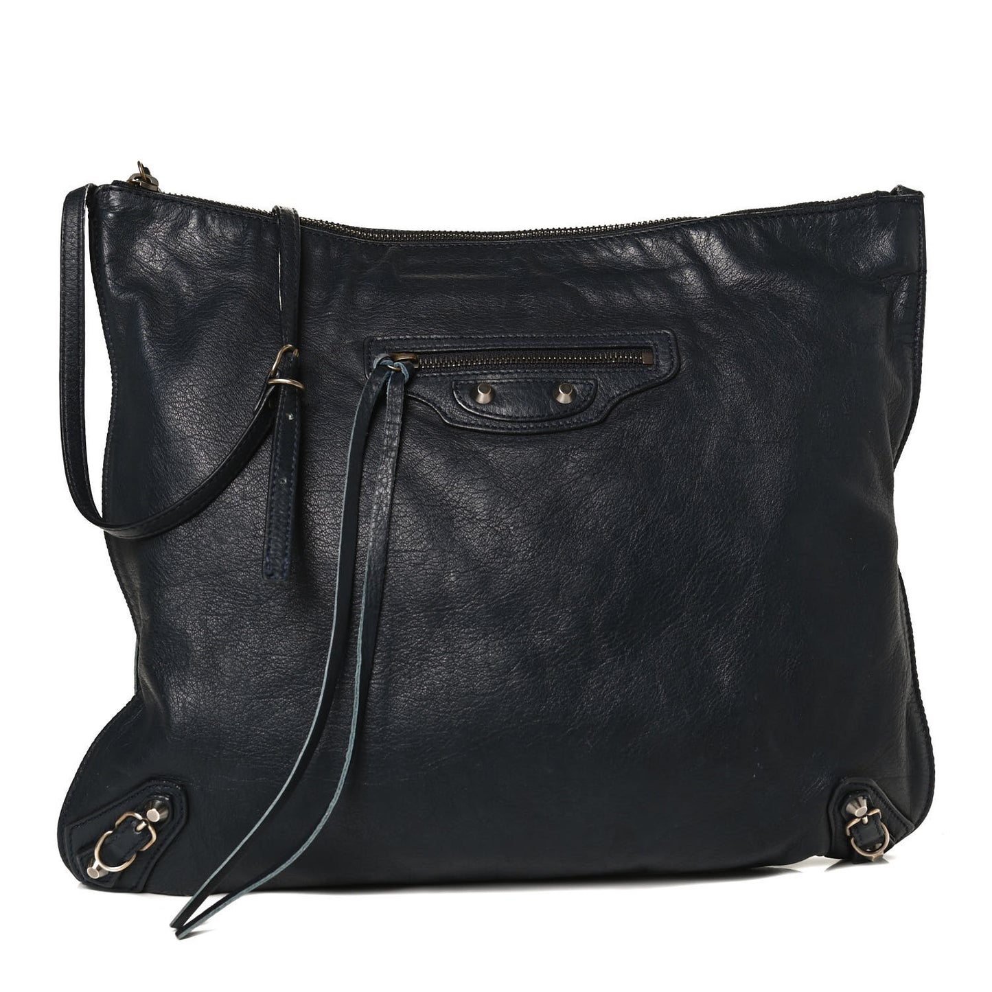 Calfskin Milkyway Ligne Papier Messenger Bleu Roi