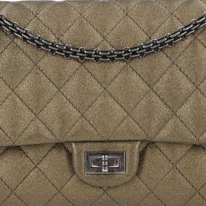 Chanel Metallic Calfskin Quilted 2.55 Reissue 226 Flap Green 8 of 10