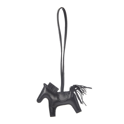 Hermes Milo Lambskin Grigri Rodeo Horse Bag Charm PM So Black 1 of 4