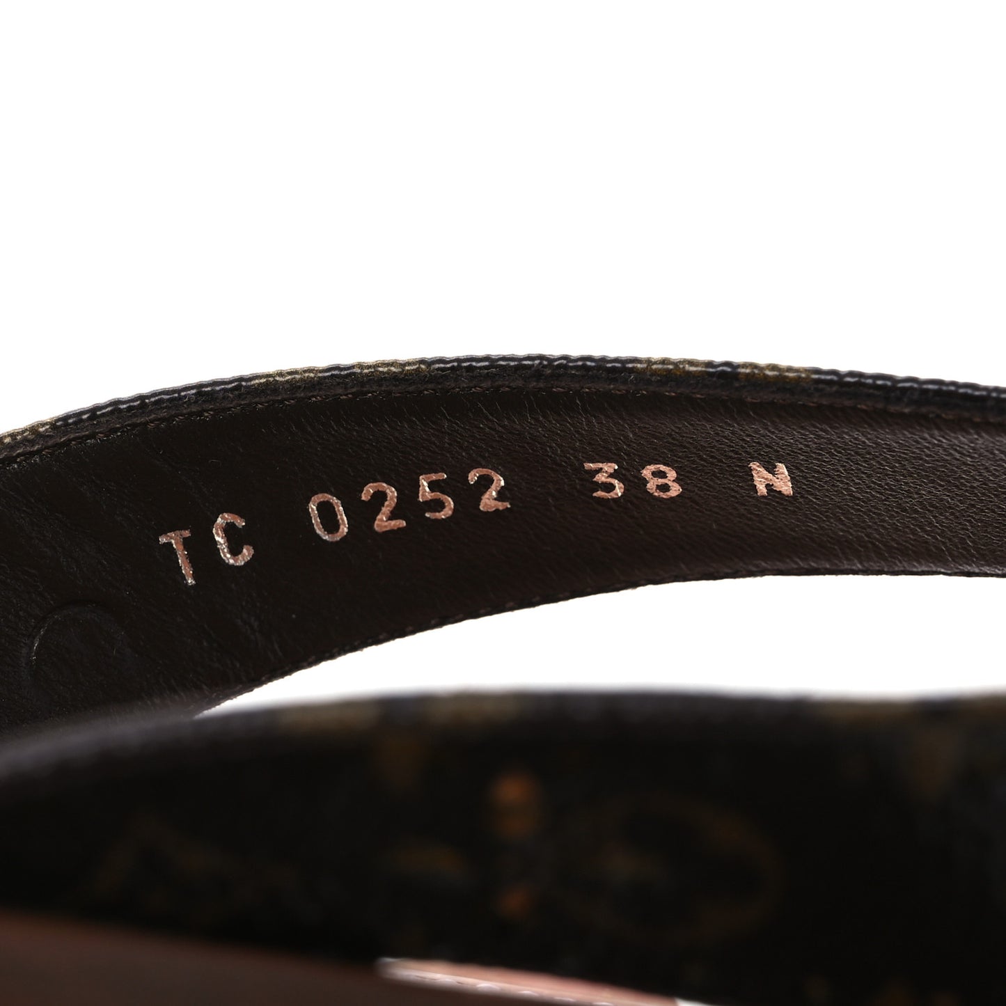 Monogram Sunny Flat Thong Sandals 38 Brown