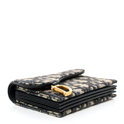 Christian Dior Oblique Saddle 5-Gusset Card Holder Blue 4 of 8