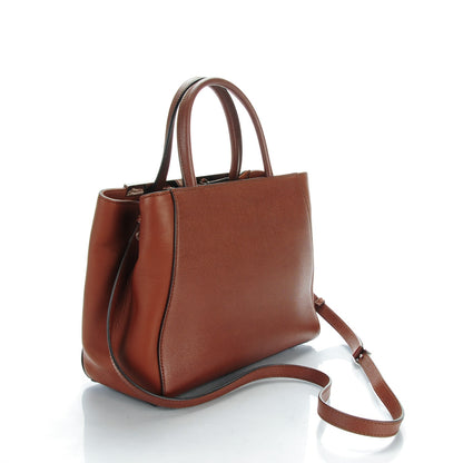 Fendi Vitello Elite Petite 2Jours Tote Walnut 3 of 8