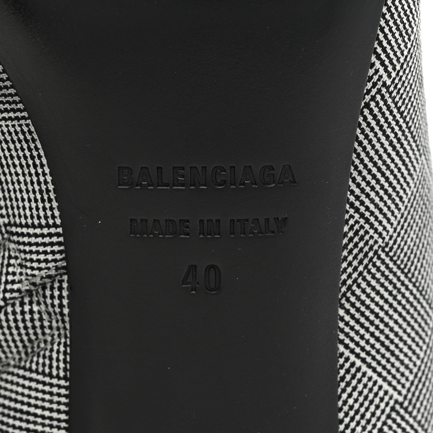 Balenciaga Wool Checked Knife Pointy Toe Boots 40 6 of 9