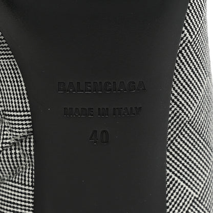 Balenciaga Wool Checked Knife Pointy Toe Boots 40 6 of 9