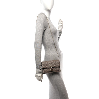 Christian Dior Lambskin Cannage Chain My Dior Daily Chain Pouch Warm Taupe 2 of 12