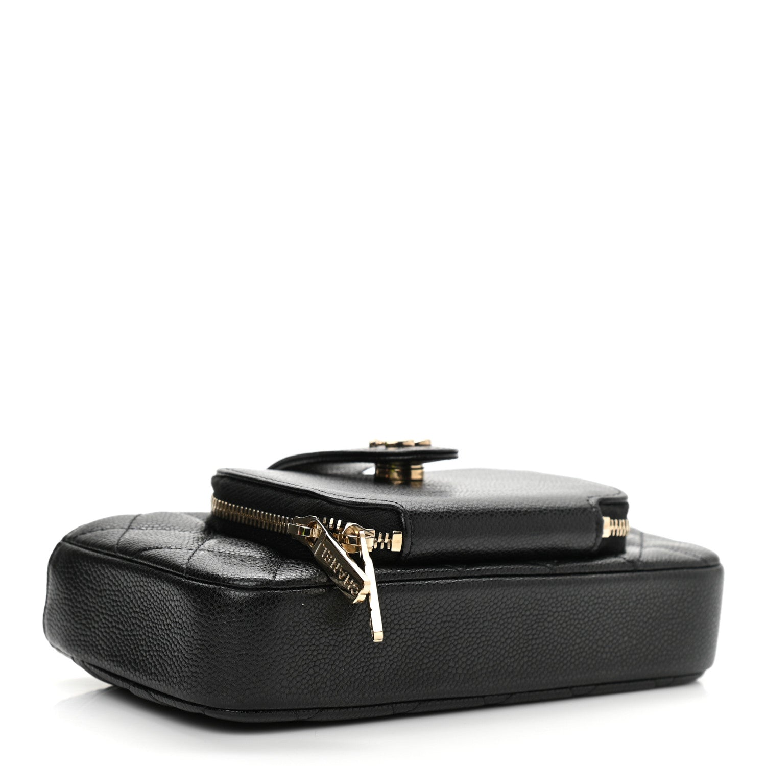 Chanel Caviar Quilted Business Affinity Phone Holder With Chain Black 3 of 10
