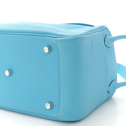 Hermes Taurillon Clemence Lindy 26 Bleu Du Nord 10 of 10