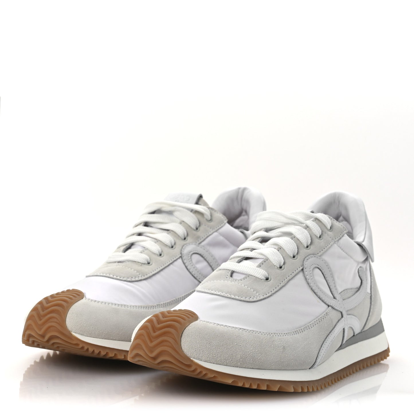 Nylon Suede Flow Retro Runner Sneakers 41 White
