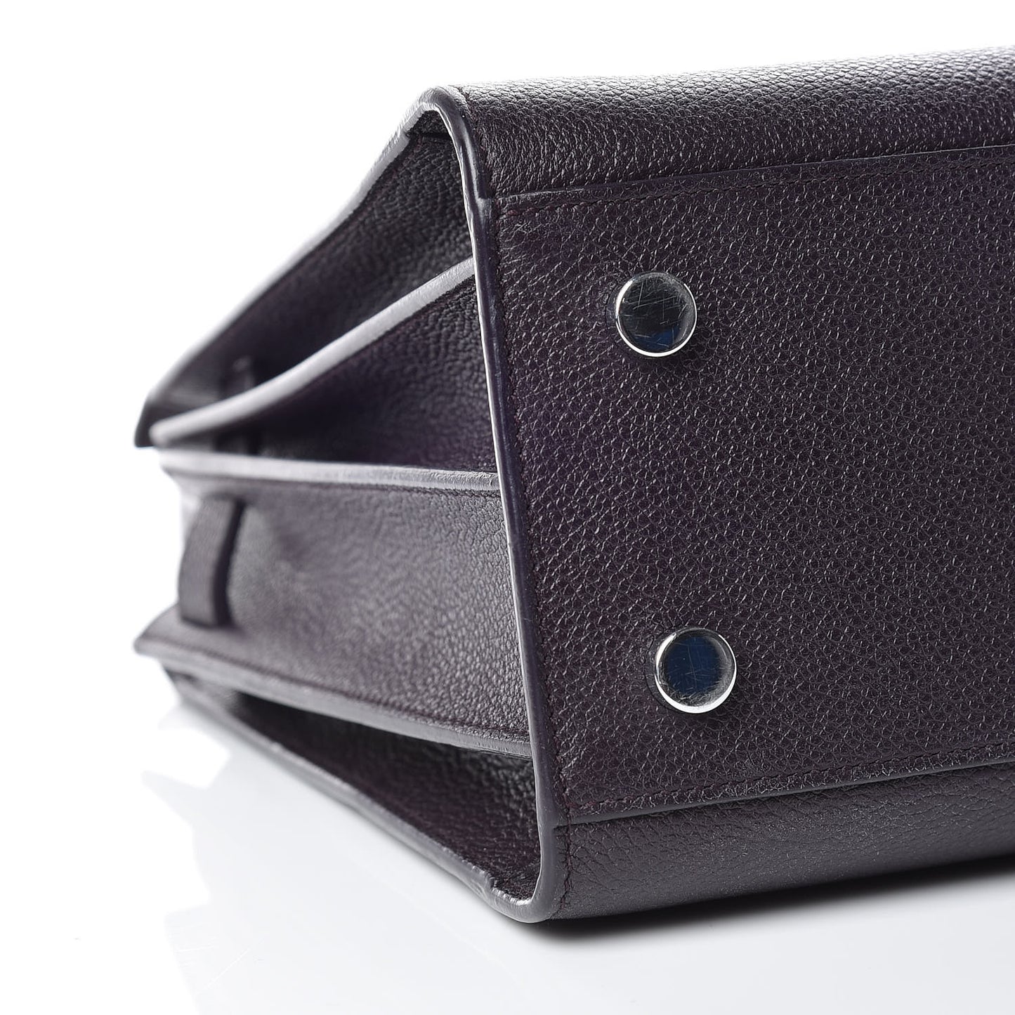 Grained Calfskin Baby Sac De Jour Deep Purple