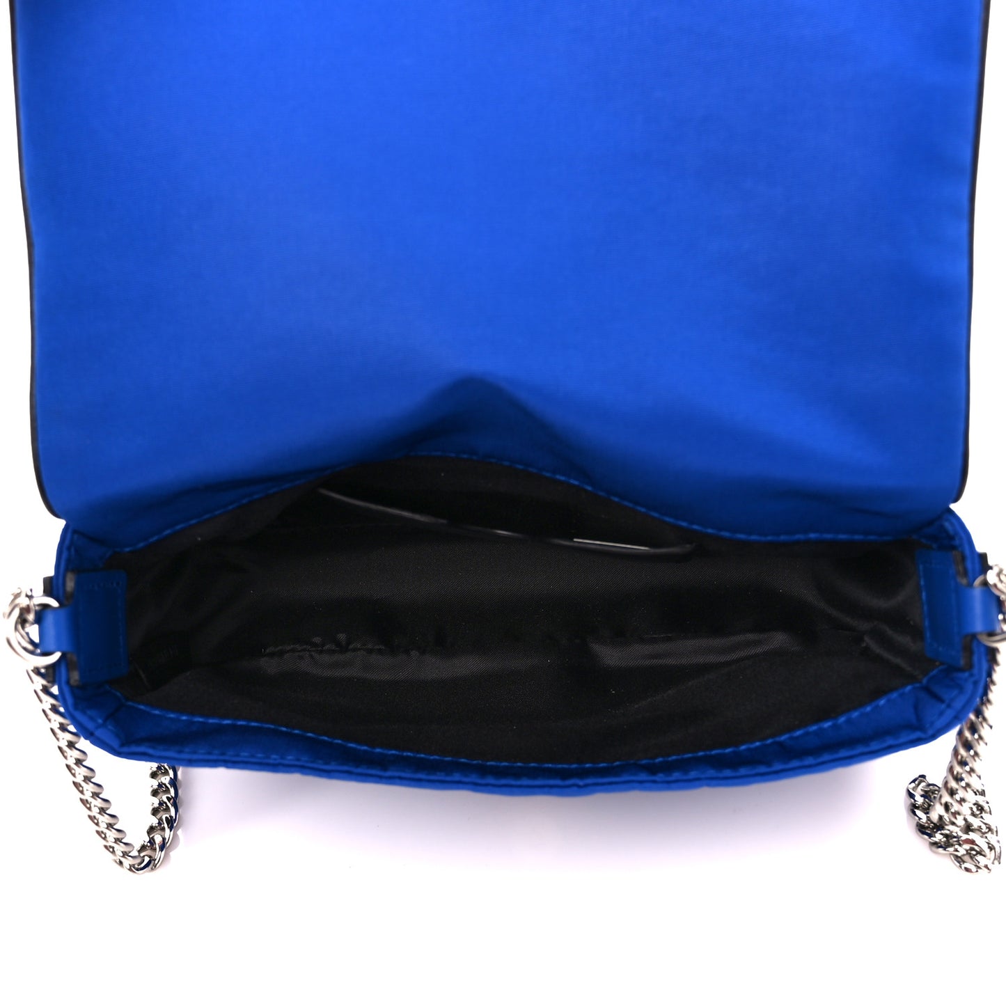 Nylon Skull Camera Crossbody Bag Royal Blue
