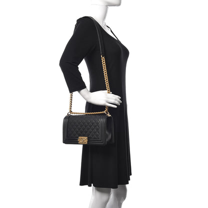 Chanel Caviar Quilted Medium Boy Flap Black 2 of 10