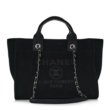 Chanel Mixed Fibers Small Deauville Tote Black 1 of 13