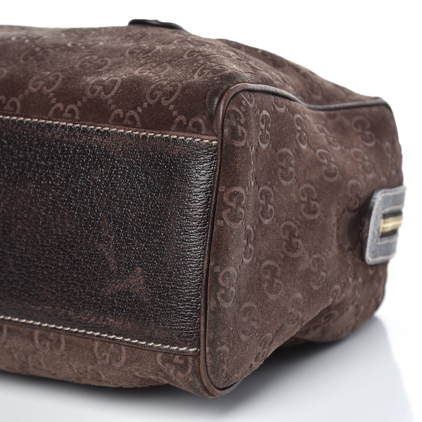 Guccissima Suede Charmy Boston Brown