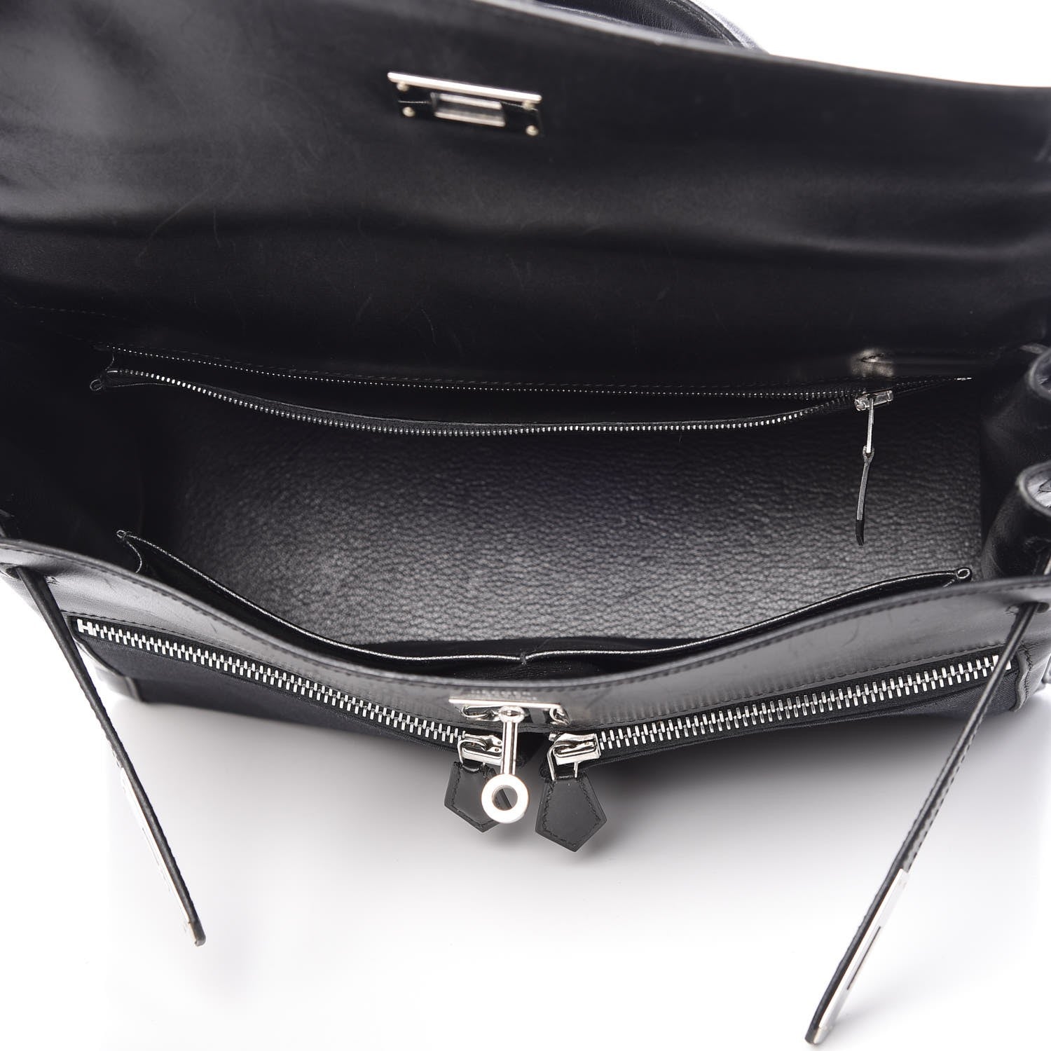 Hermes Box Toile Lakis Kelly Black 6 of 10