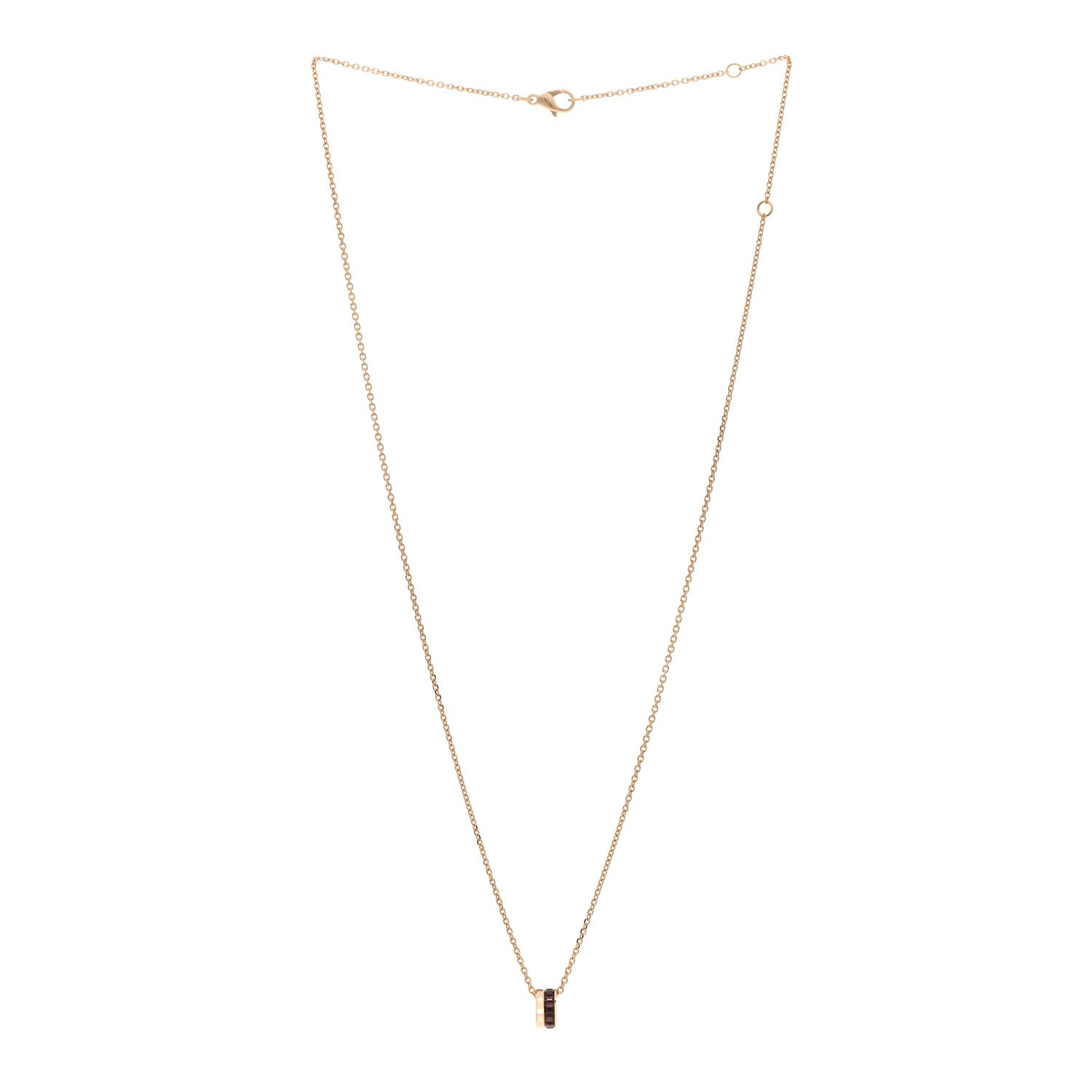 Boucheron 18K Rose Gold PVD Quatre Mini Ring Pendant Necklace 3 of 4
