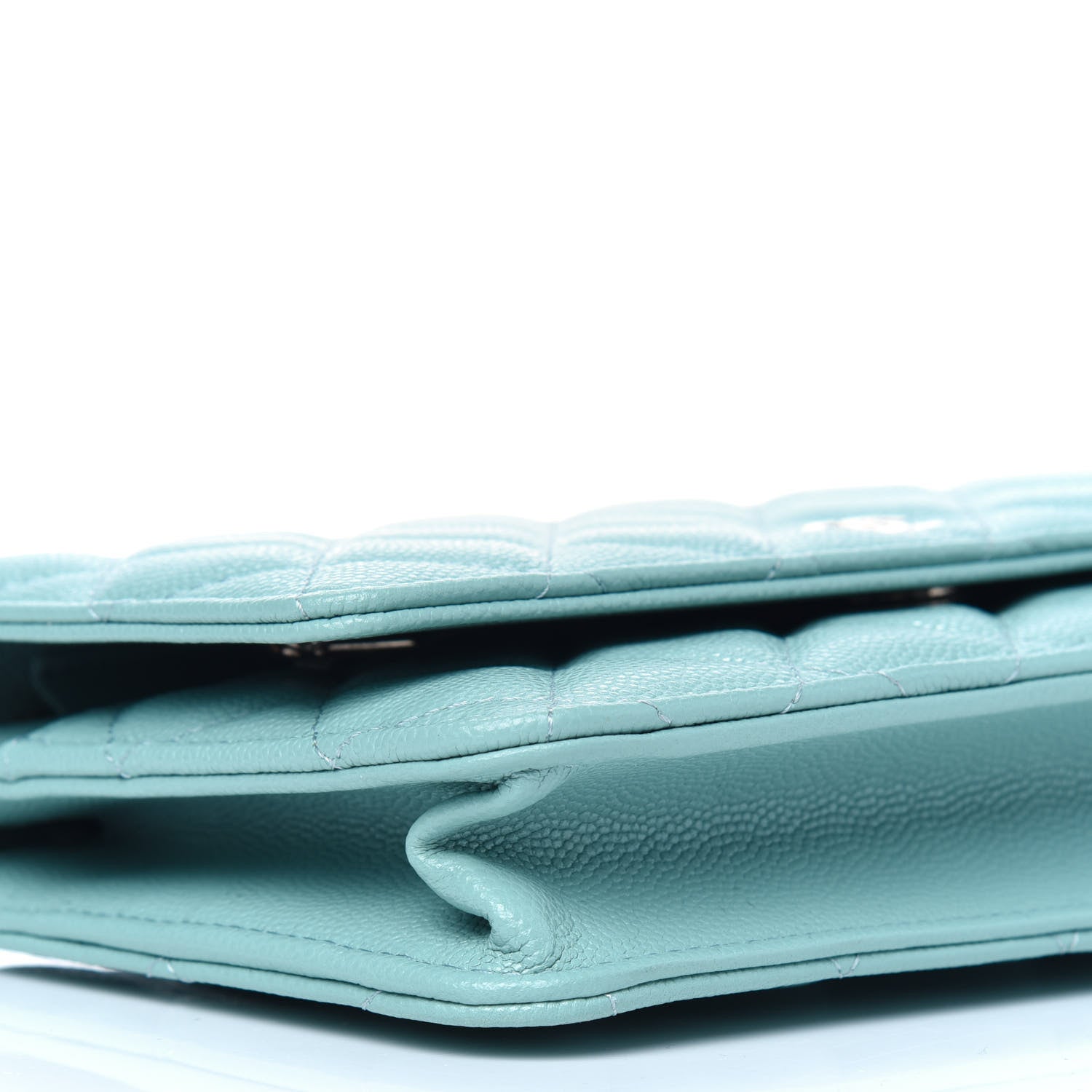 Chanel Caviar Quilted Wallet On Chain WOC Light Blue 10 of 13